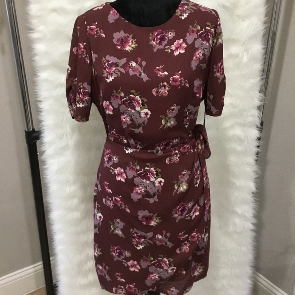 NWT-ASTR-BURGUNDY MULTICOLOR DRESS